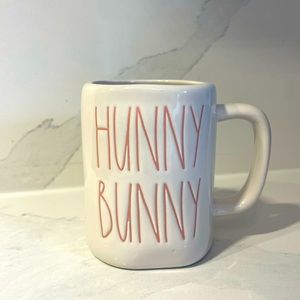 Rae Dunn white and pink Hunny Bunny mug